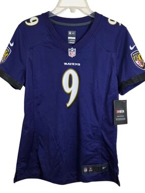 NWT Nike Ravens Football Jersey #9 Tucker Womens Medium NFL Fan Baltimore